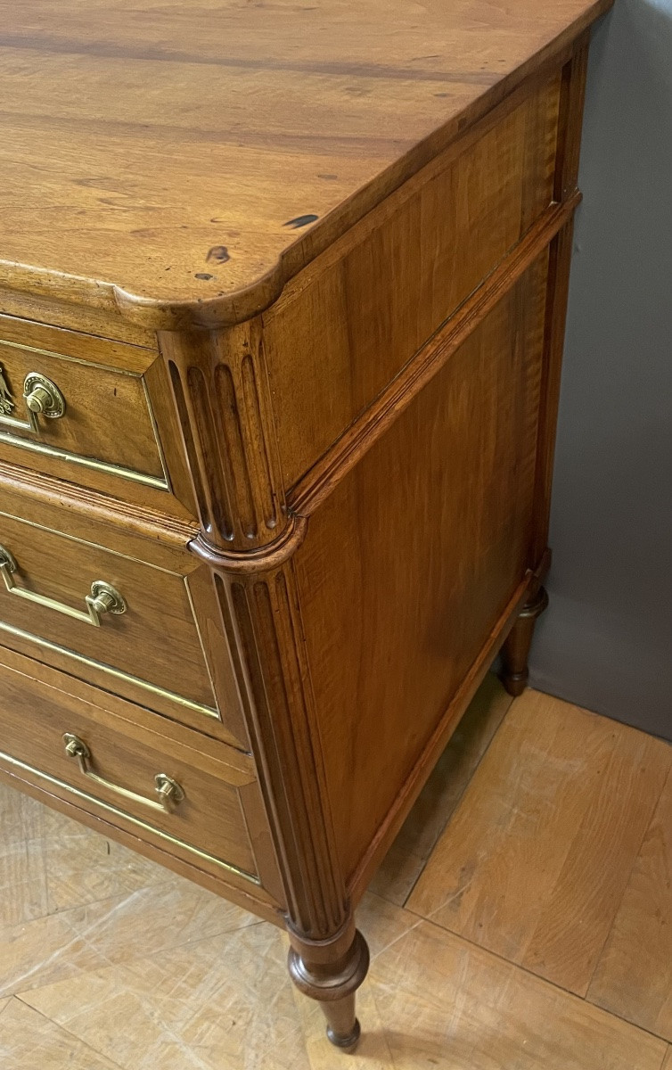 Louis XVI Walnut Chest Of Drawers-photo-4