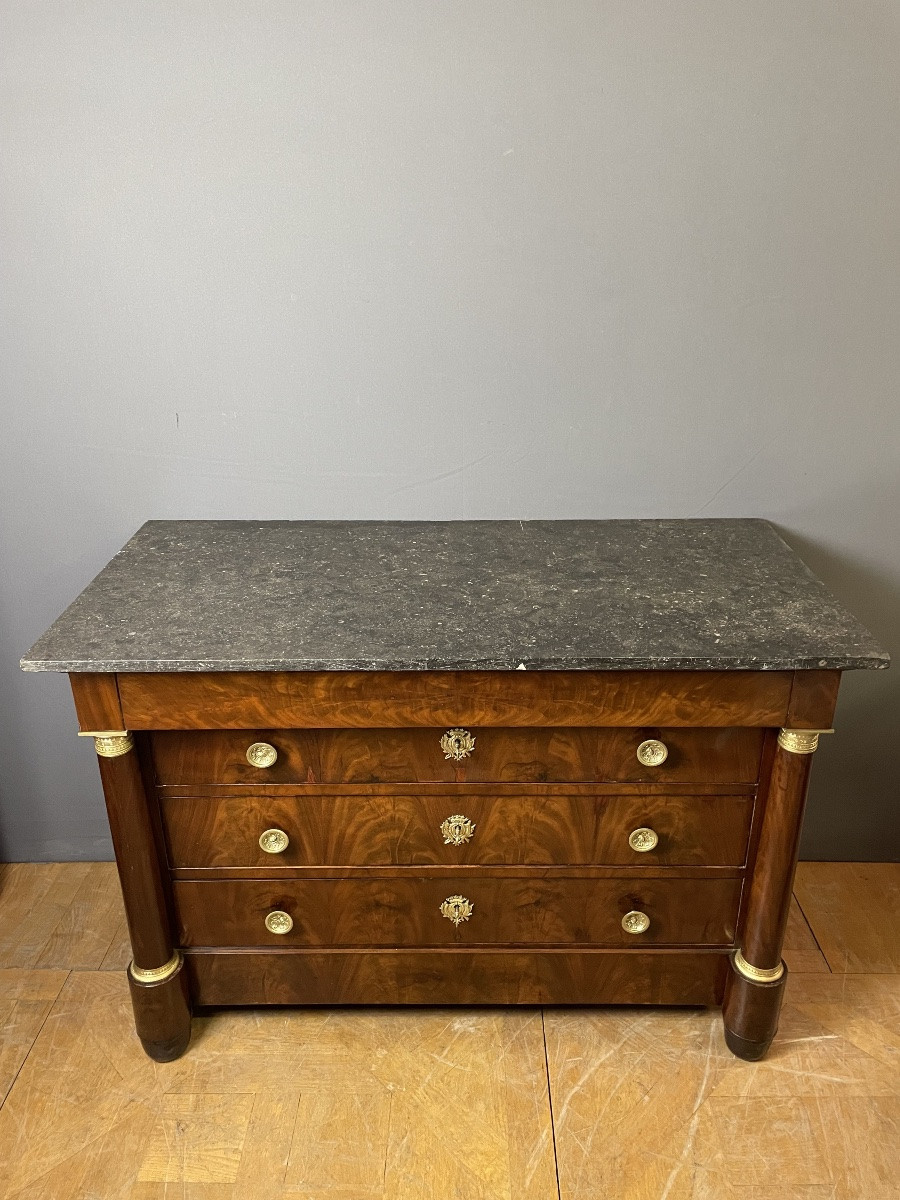 Commode D'Époque Empire en Acajou-photo-2