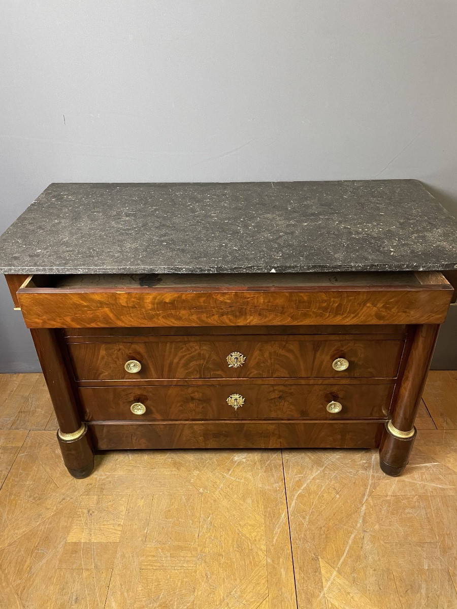 Commode D'Époque Empire en Acajou-photo-2