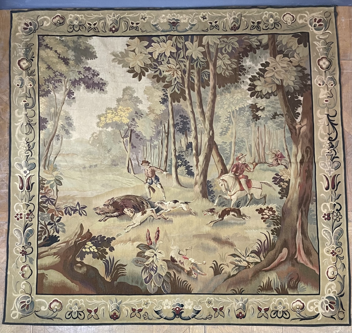 Tapisserie "Chasse à courre" vers 1920