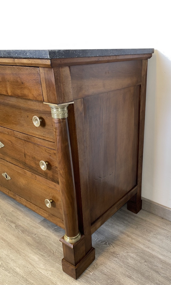 Commode D'époque Empire à Colonnes Détachées -photo-2