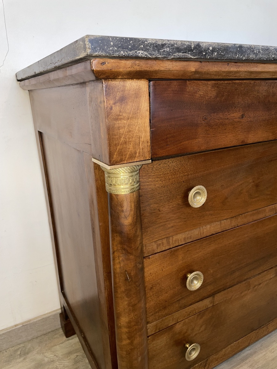 Commode D'époque Empire à Colonnes Détachées -photo-1