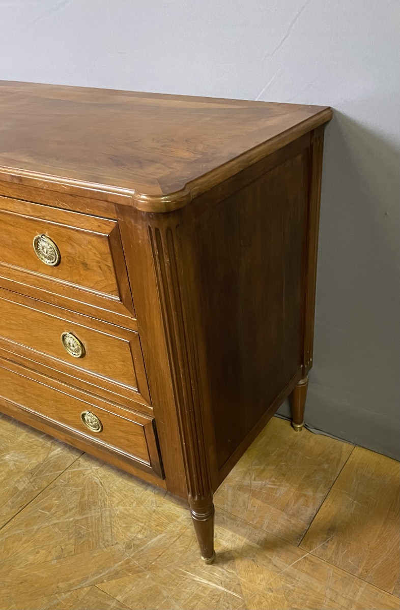 Louis XVI Style Chest Of Drawers In Walnut Circa 1880-photo-4