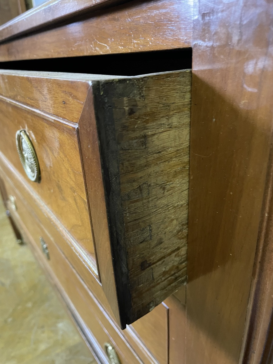 Louis XVI Style Chest Of Drawers In Walnut Circa 1880-photo-2