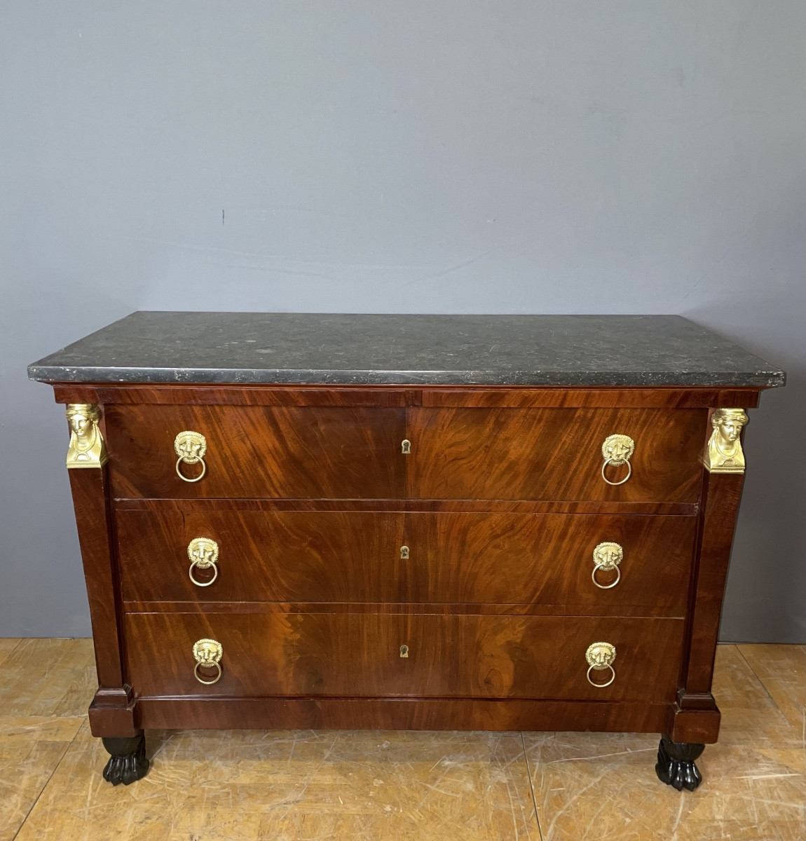Commode d'Époque Empire en Acajou