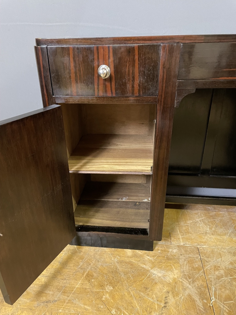 Art Deco Period Desk In Macassar Ebony -photo-1