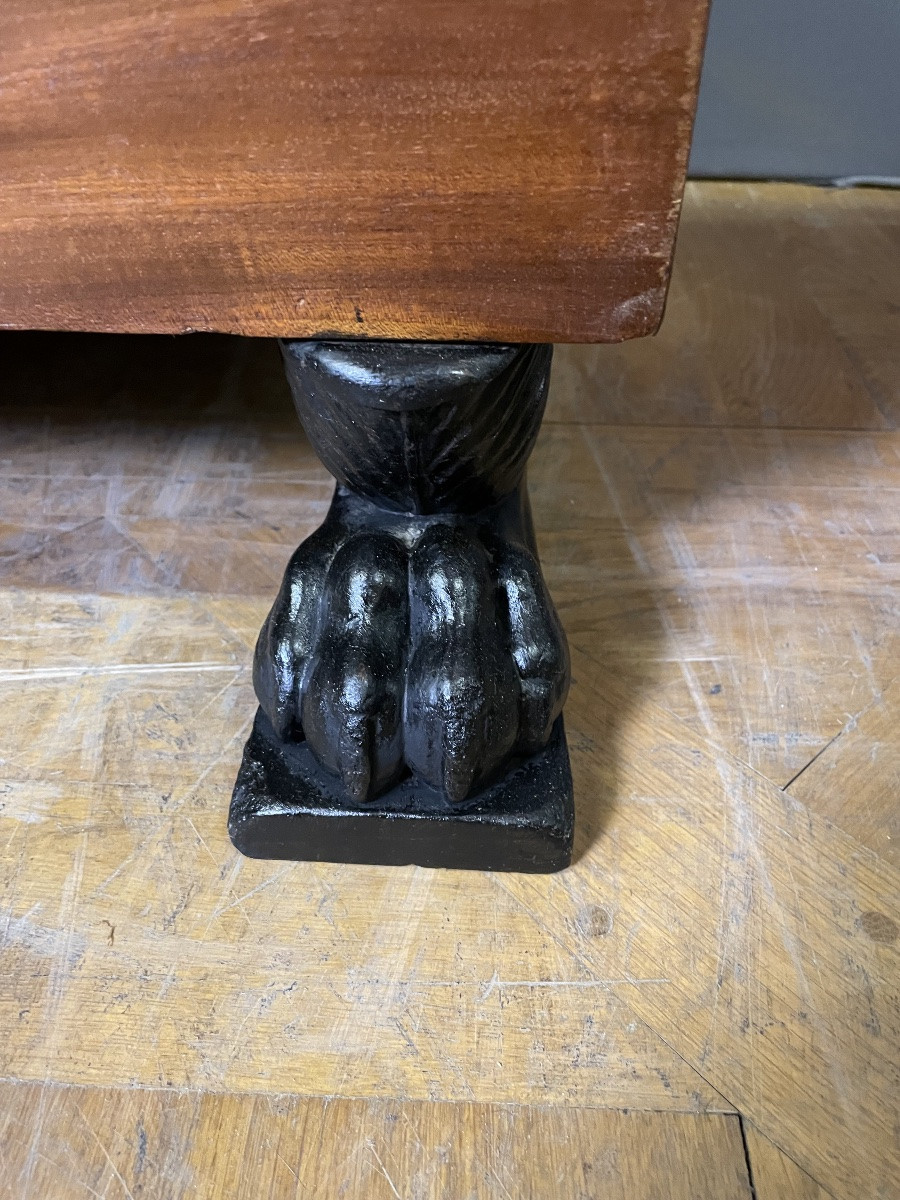 Commode d'époque Consulat en Acajou et placage d'Acajou -photo-5