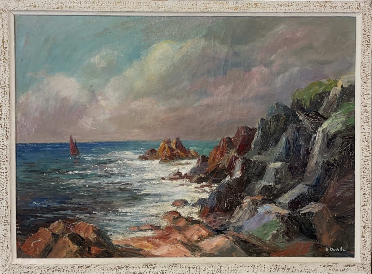 Seaside Landscape By Deville