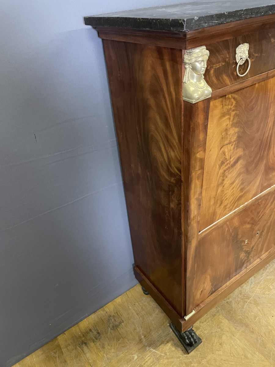 Empire Style Mahogany Secretary -photo-2