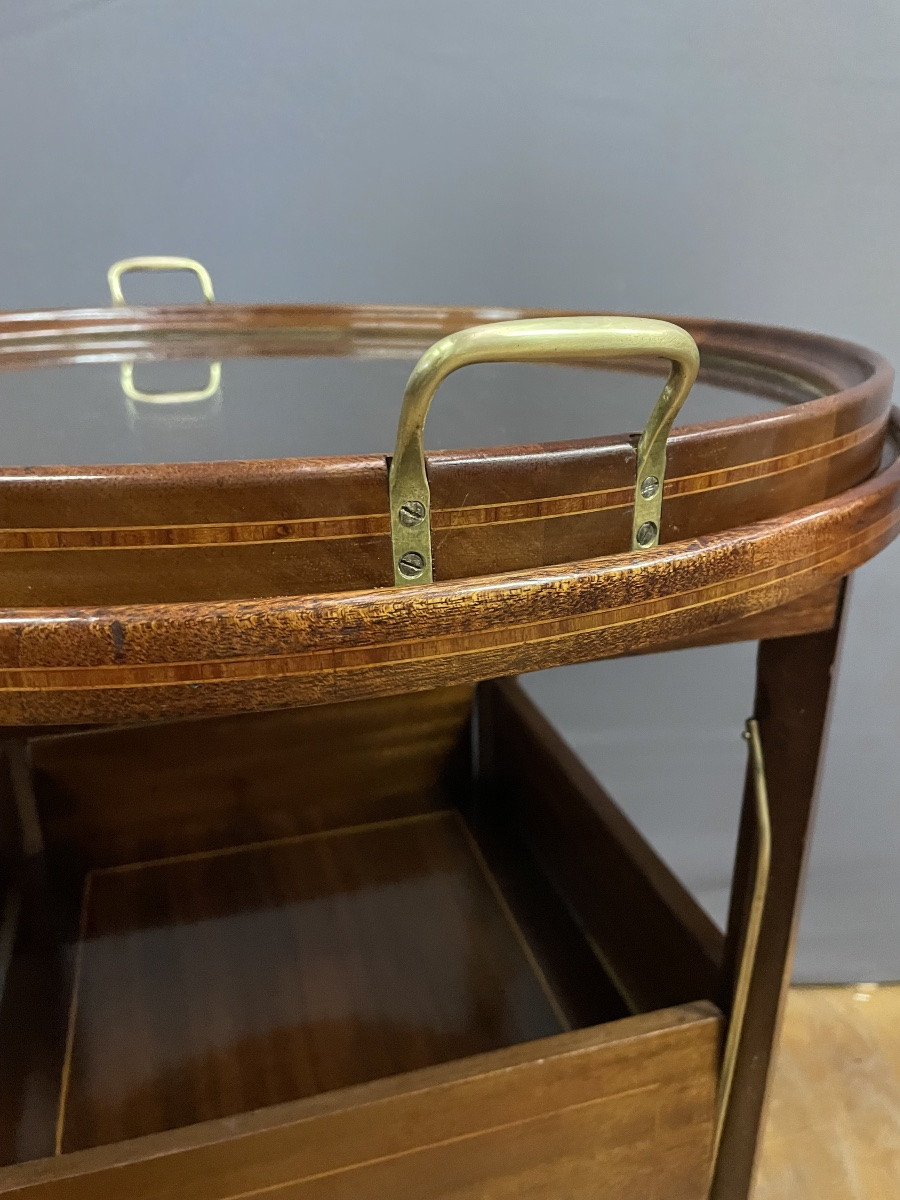 Mahogany Tea Table Circa 1930-photo-3
