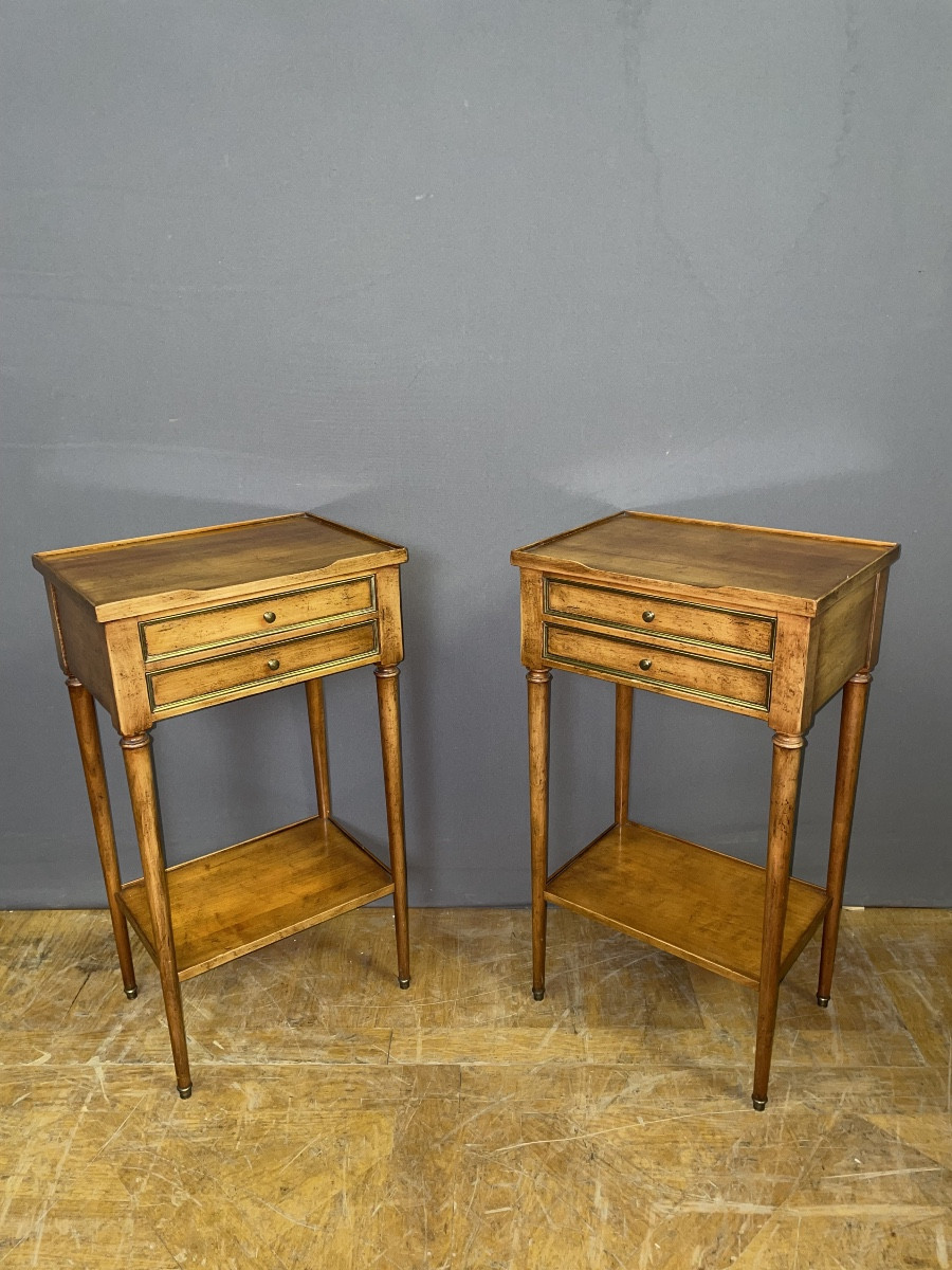 Paire de Chevet Directoire en Merisier 