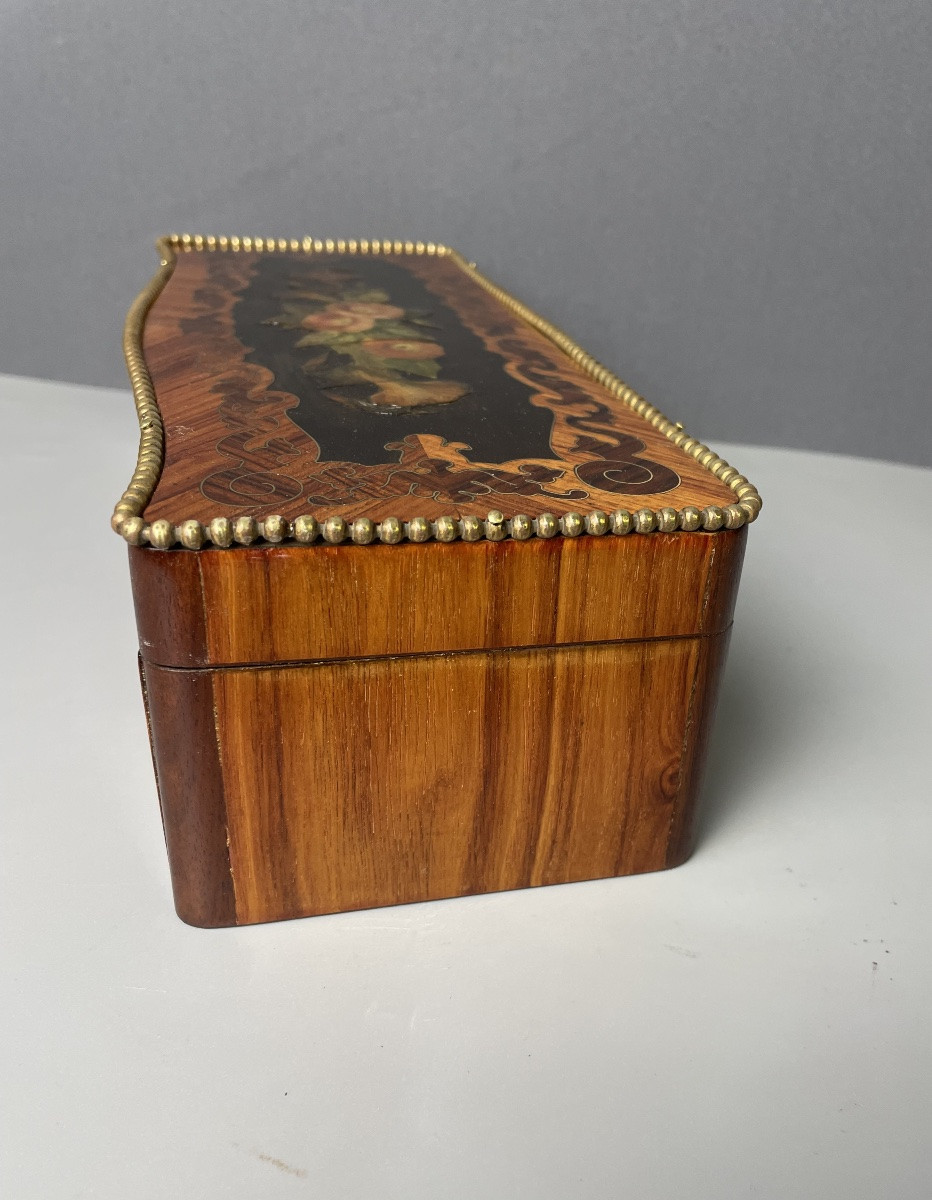 Napoleon III Glove Box With Floral Decoration -photo-2