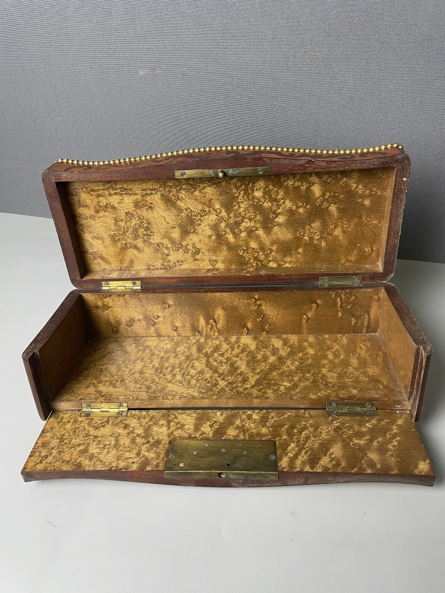 Napoleon III Glove Box With Floral Decoration -photo-2