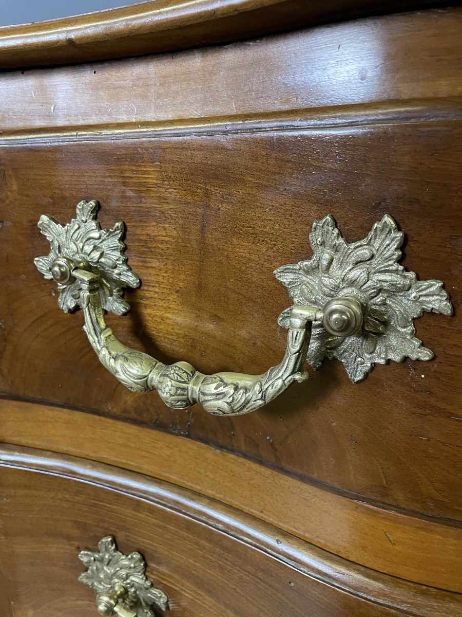 Louis XV Style Walnut Chest Of Drawers, 18th Century-photo-6