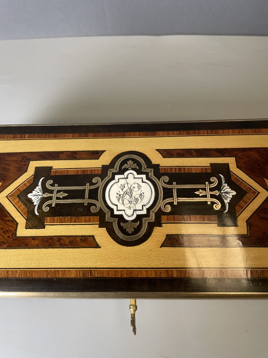 Boîte à gants Napoléon III à décor marqueté -photo-4