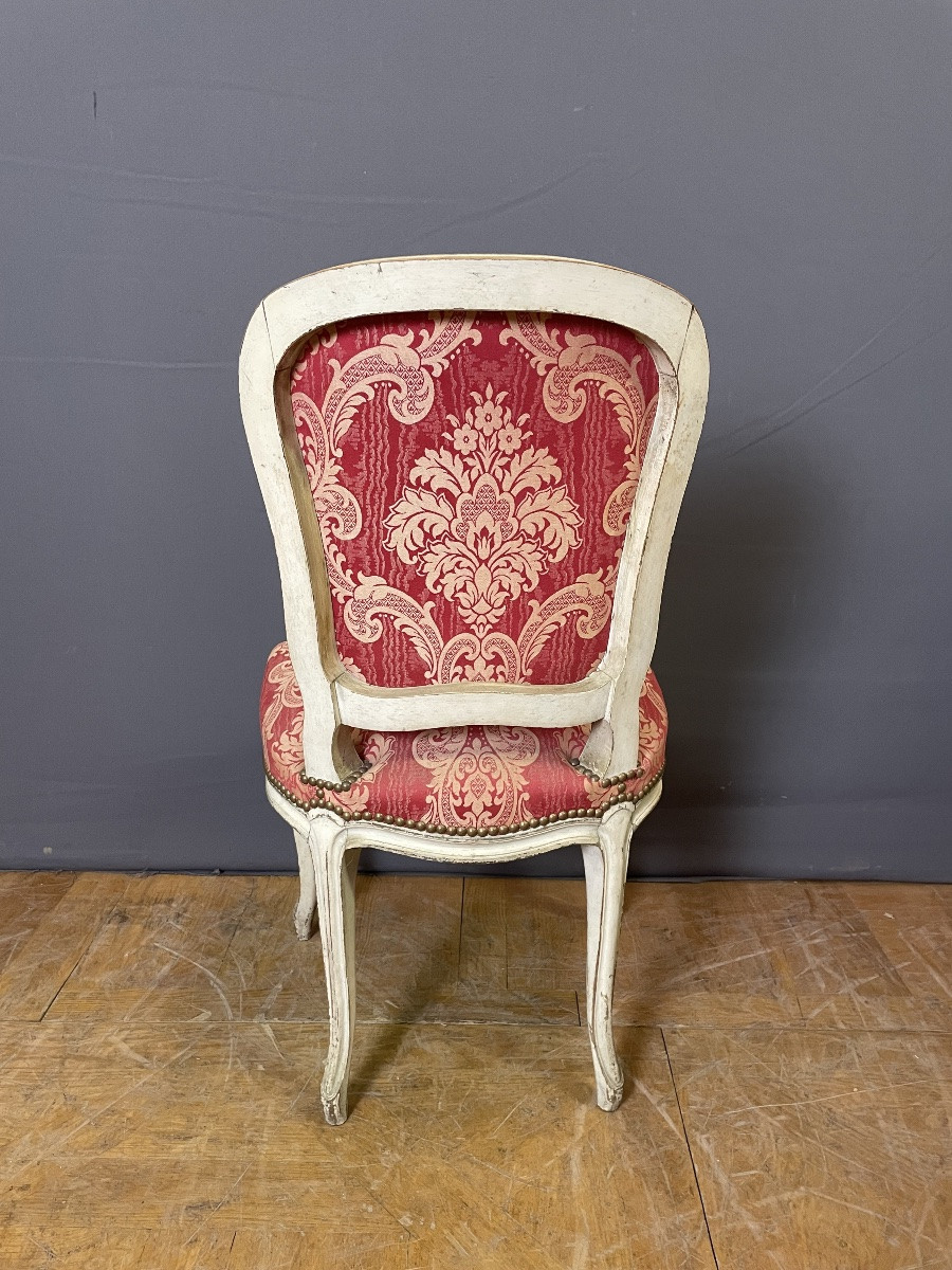 Chaises Louis XV en bois polychrome-photo-4