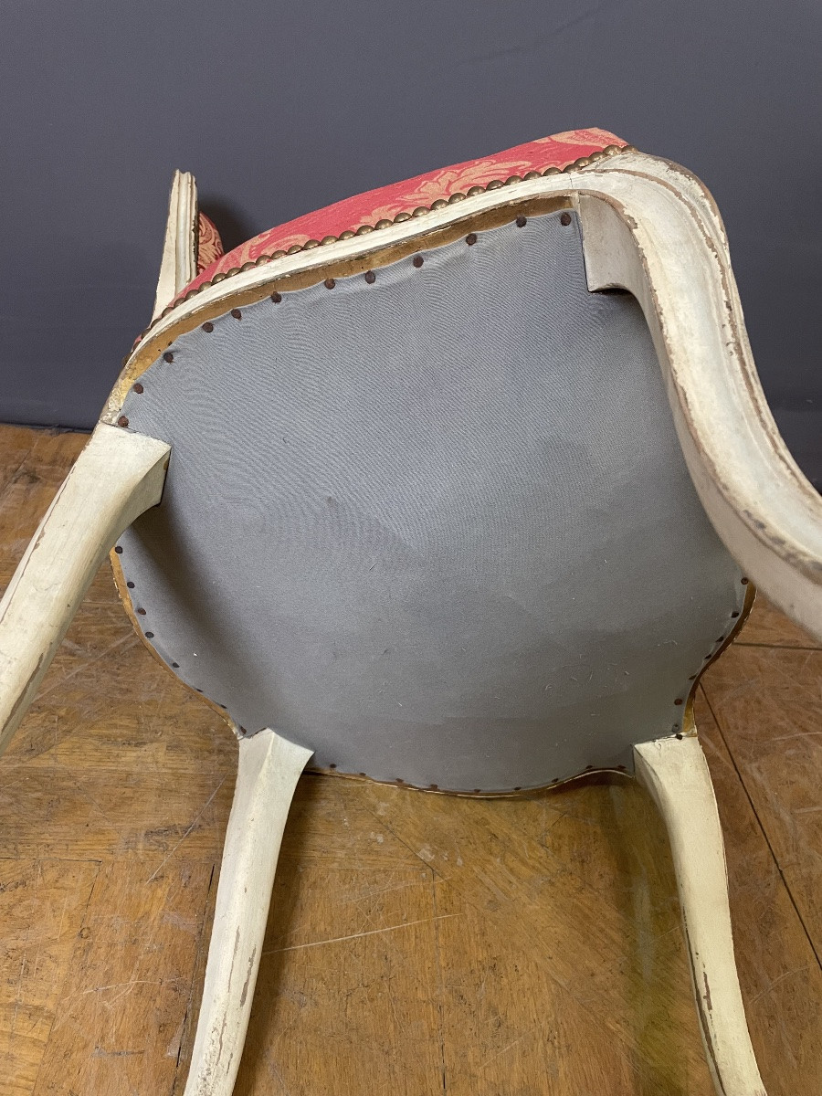 Chaises Louis XV en bois polychrome-photo-5