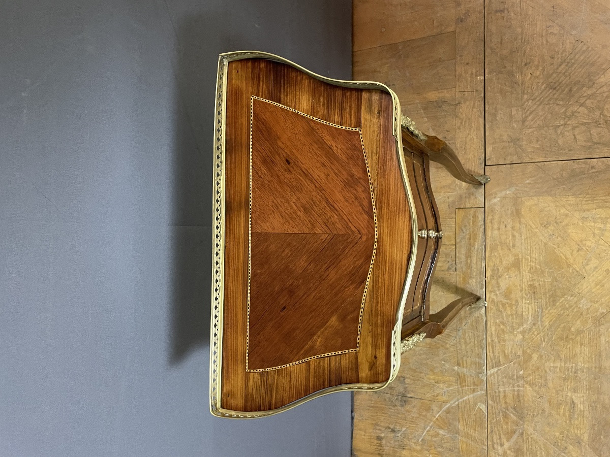 Paire de chevet Louis XV en marqueterie -photo-5