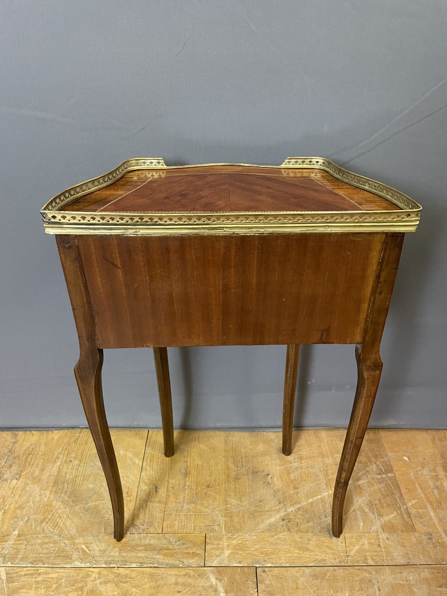 Paire de chevet Louis XV en marqueterie -photo-6