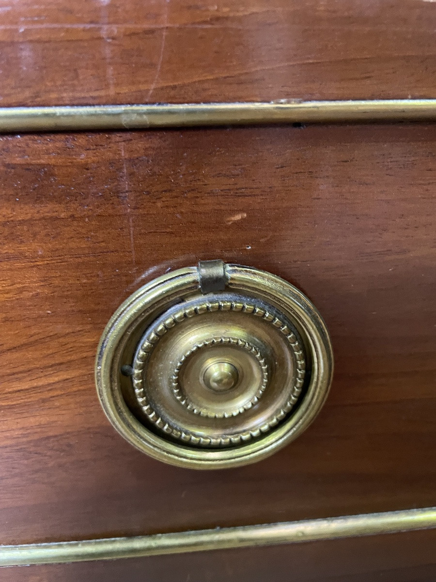 Louis XVI Mahogany And Brass Chest Of Drawers-photo-5