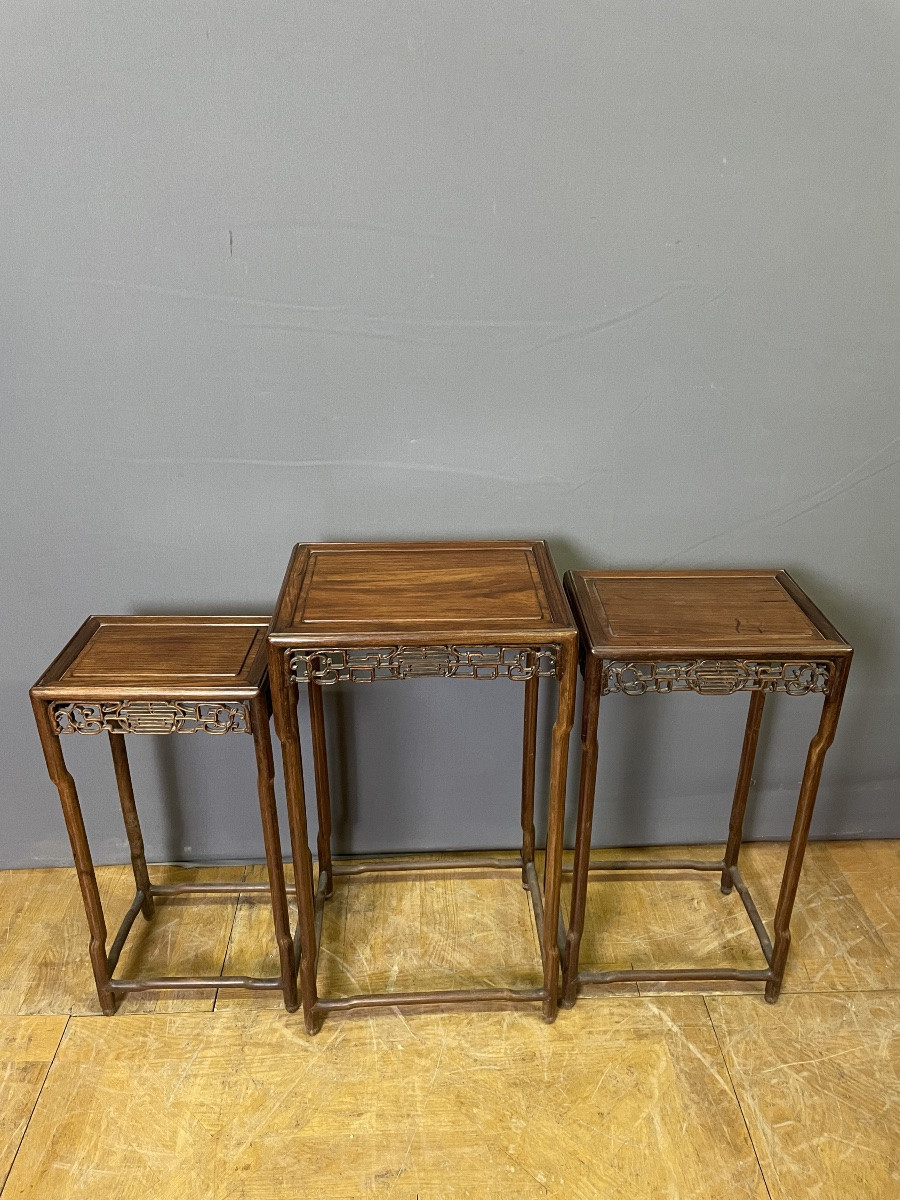 Suite Of Three Chinese-style Fifth Wheels, Circa 1900-photo-1