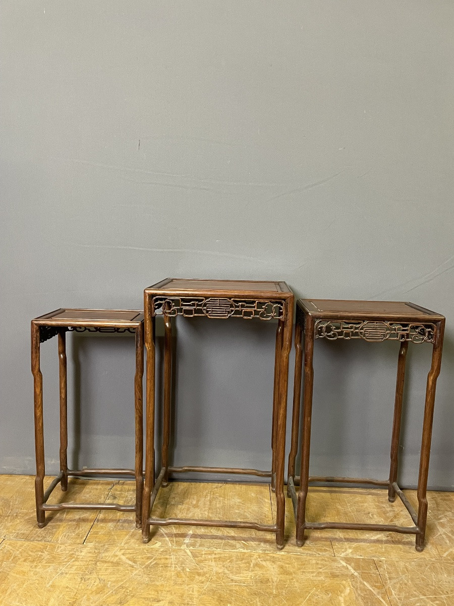 Suite Of Three Chinese-style Fifth Wheels, Circa 1900-photo-3