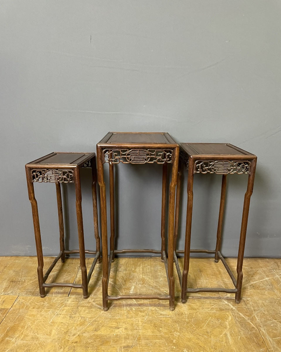 Suite Of Three Chinese-style Fifth Wheels, Circa 1900-photo-4