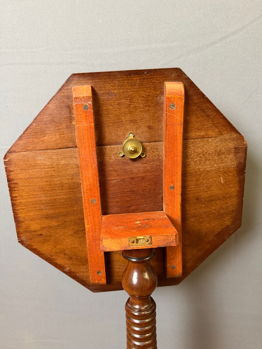 Louis Philippe Mahogany Pedestal Table, 19th Century-photo-3