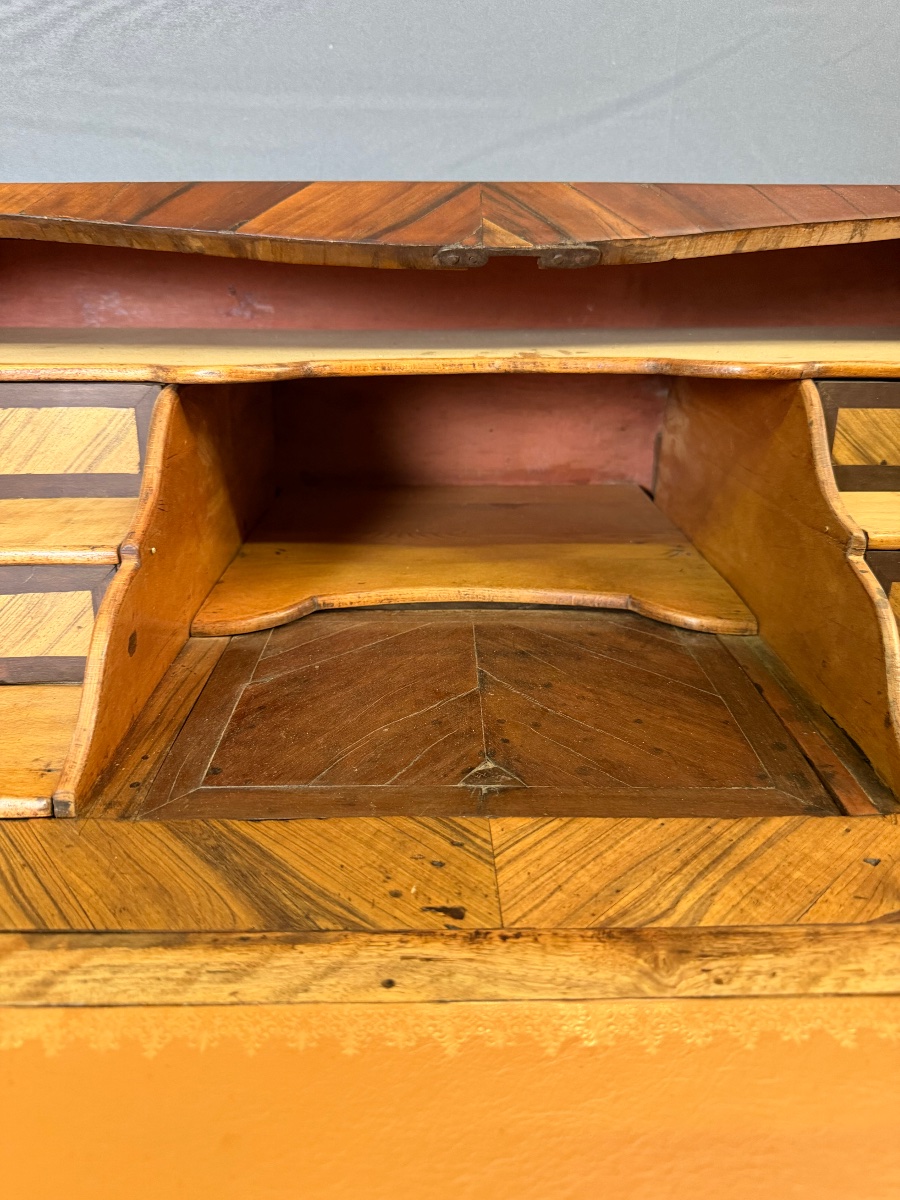 Louis XV Sloping Desk In 18th Century Marquetry-photo-2