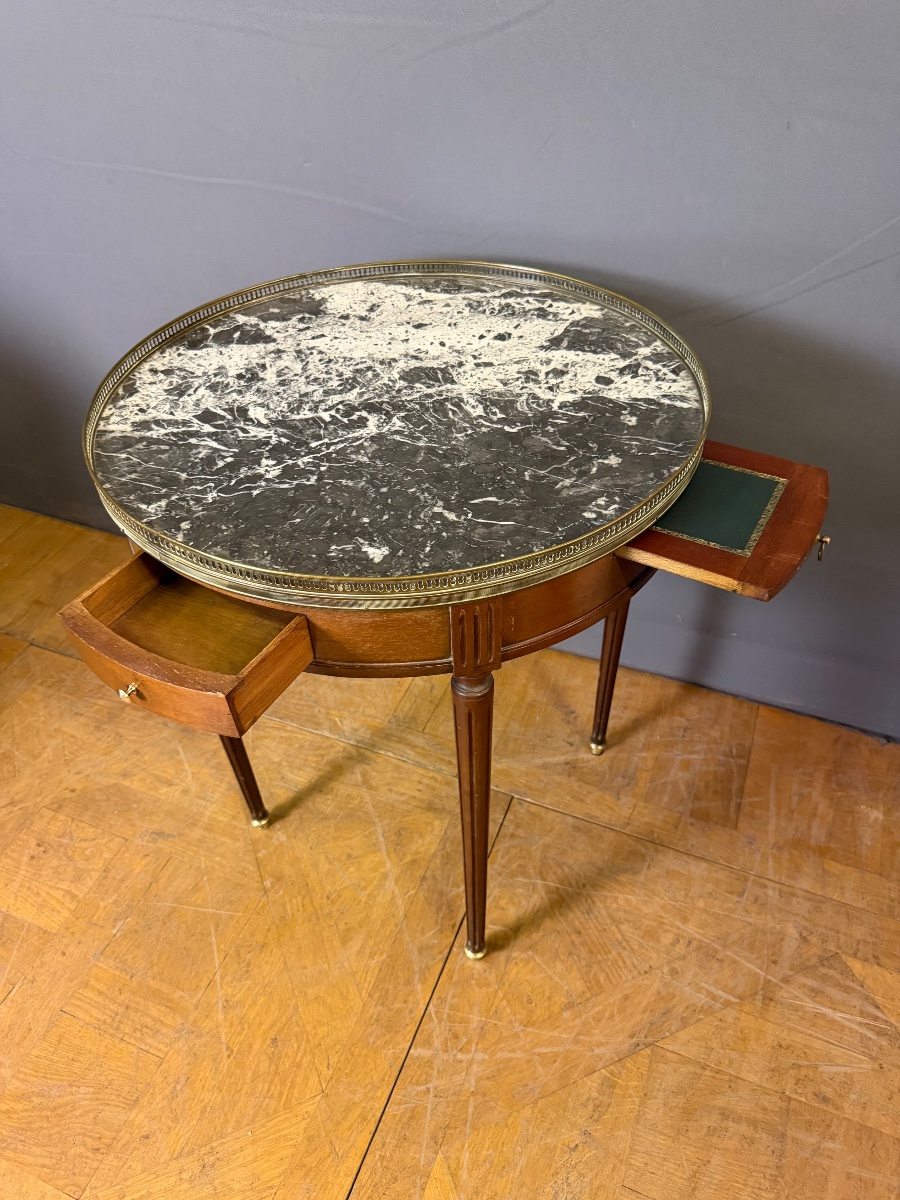 Louis XVI Mahogany Bouillotte Table, 20th Century-photo-2