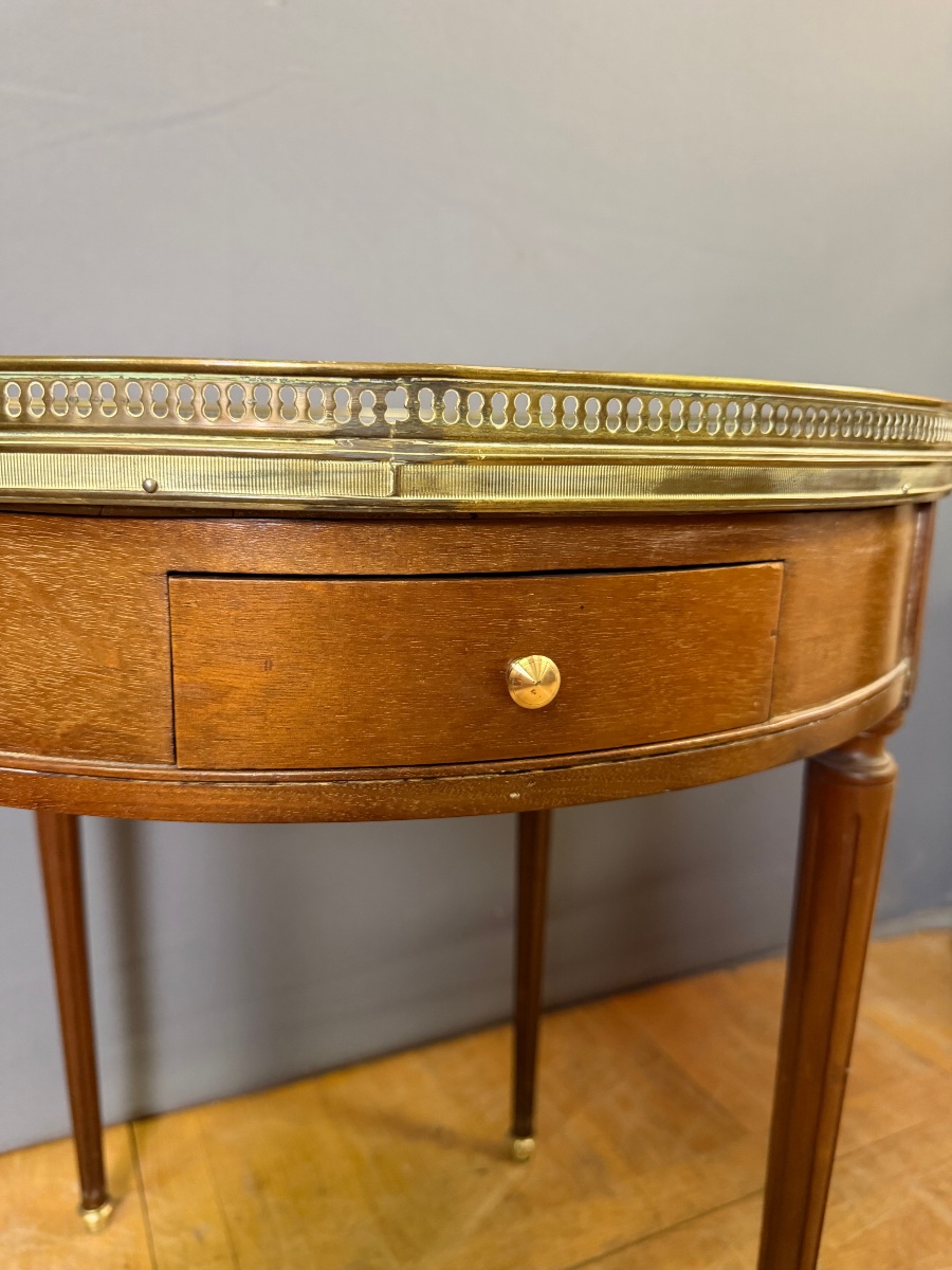 Louis XVI Mahogany Bouillotte Table, 20th Century-photo-3