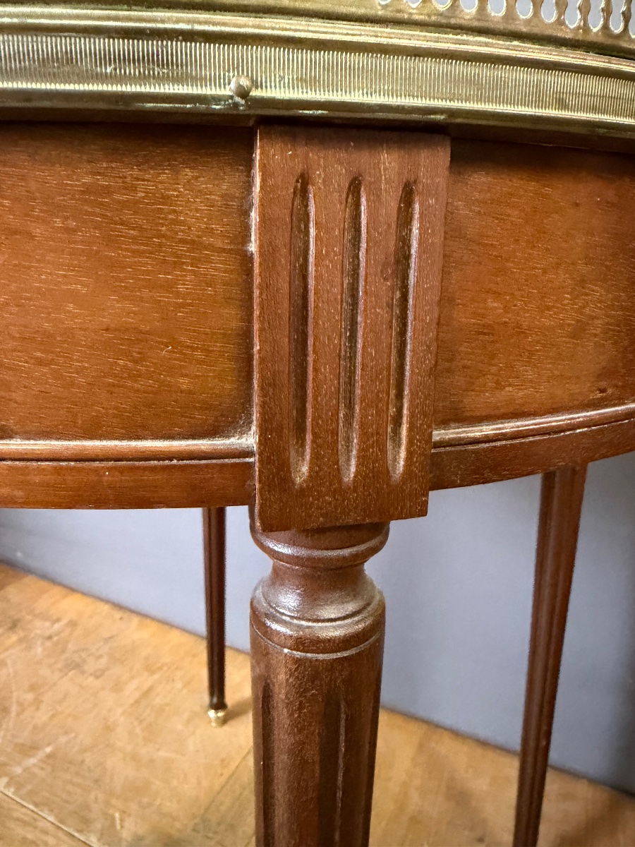 Louis XVI Mahogany Bouillotte Table, 20th Century-photo-4