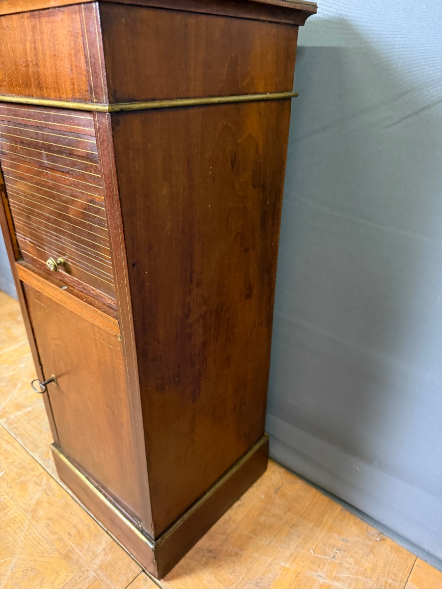 Chevet Directoire en Acajou et laiton-photo-3