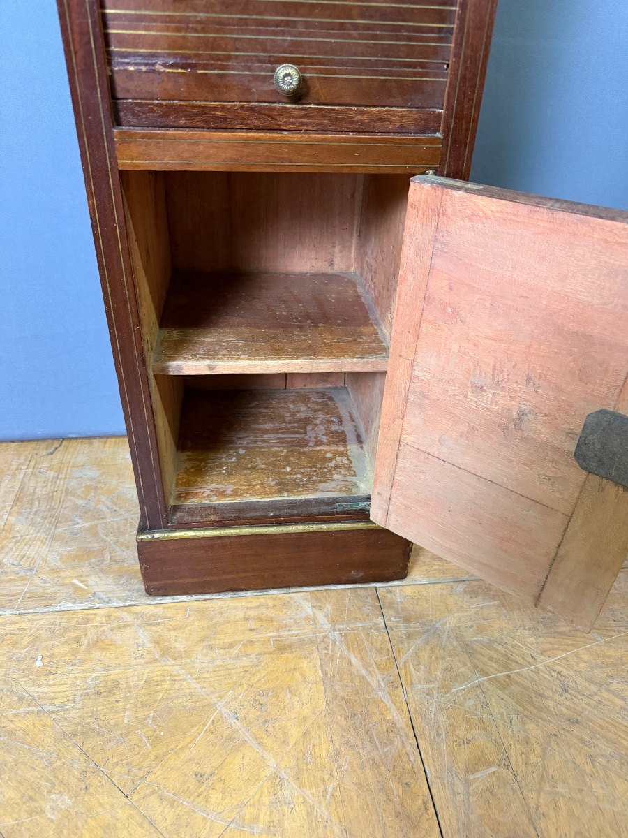 Chevet Directoire en Acajou et laiton-photo-4