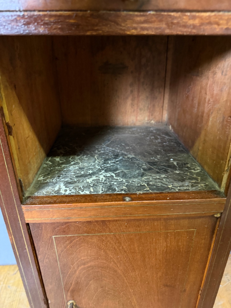Chevet Directoire en Acajou et laiton-photo-1