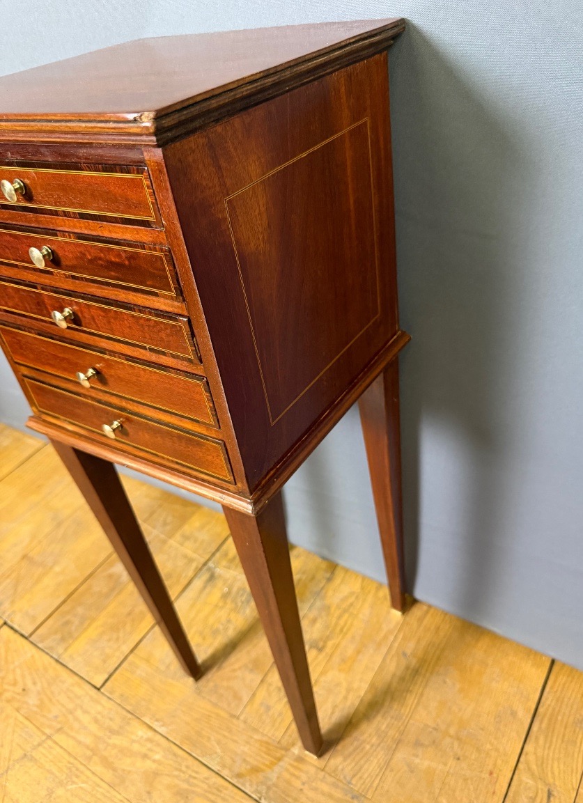 Louis XVI-style Nightstand With Five Drawers -photo-2