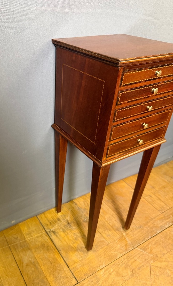 Louis XVI-style Nightstand With Five Drawers -photo-3