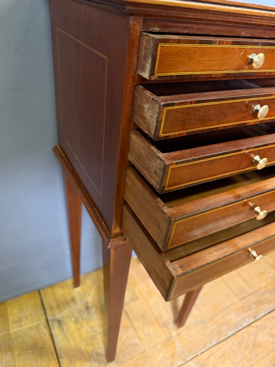 Louis XVI-style Nightstand With Five Drawers -photo-1
