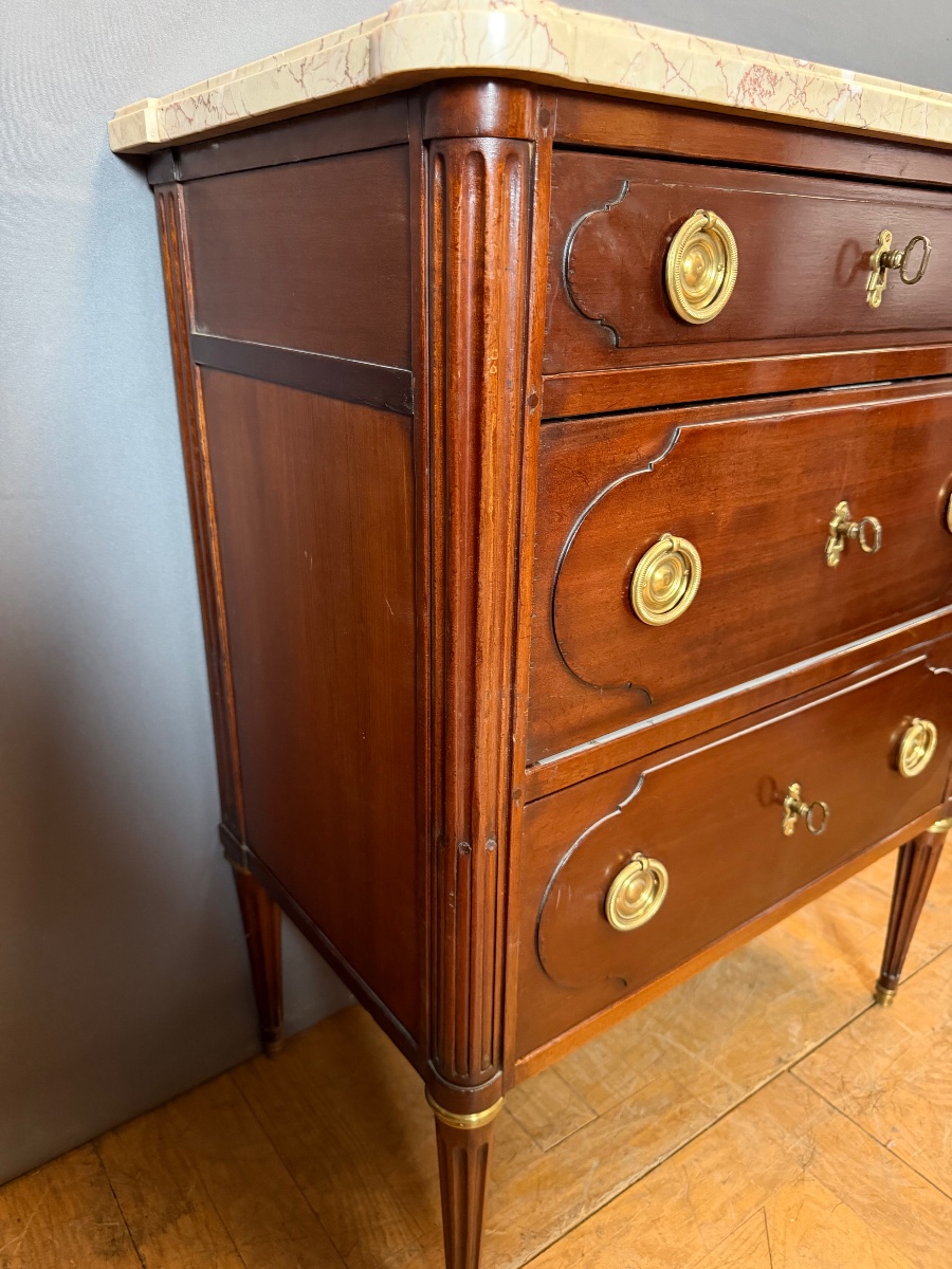 Louis XVI Chest Of Drawers Stamped "mailfert" -photo-2