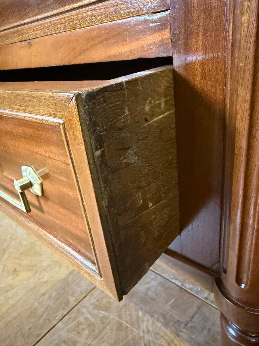 Commode Louis XVI XIXème en Noyer-photo-1