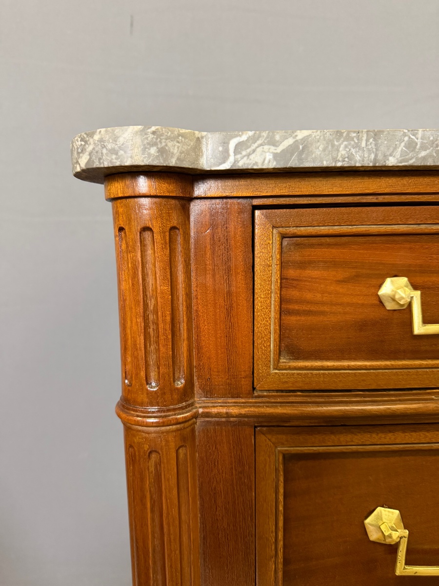 Commode Louis XVI XIXème en Noyer-photo-3