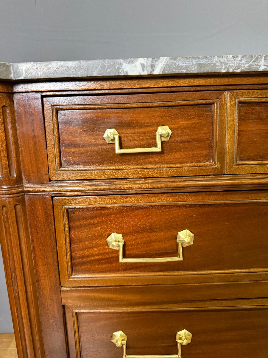 Commode Louis XVI XIXème en Noyer-photo-4