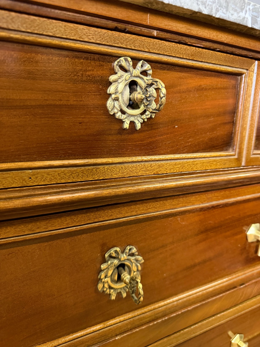 Commode Louis XVI XIXème en Noyer-photo-5