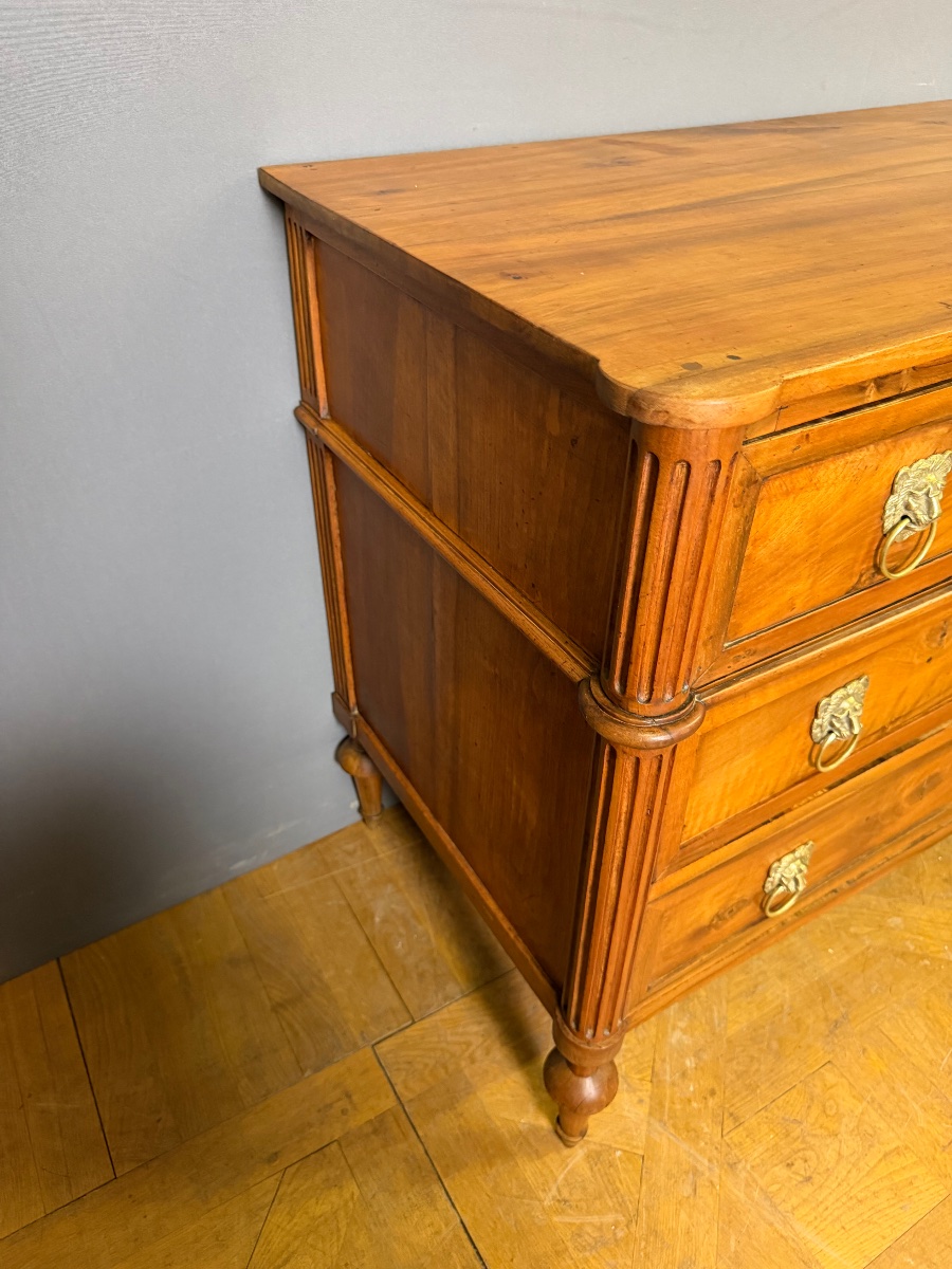 Commode d'époque Louis XVI en Noyer-photo-3