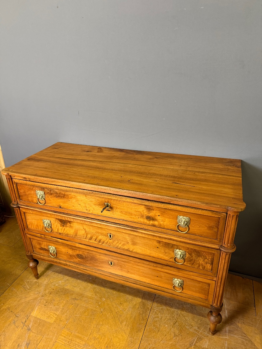 Commode d'époque Louis XVI en Noyer-photo-1