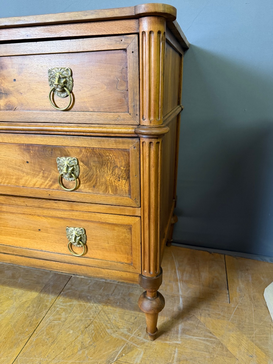 Commode d'époque Louis XVI en Noyer-photo-2