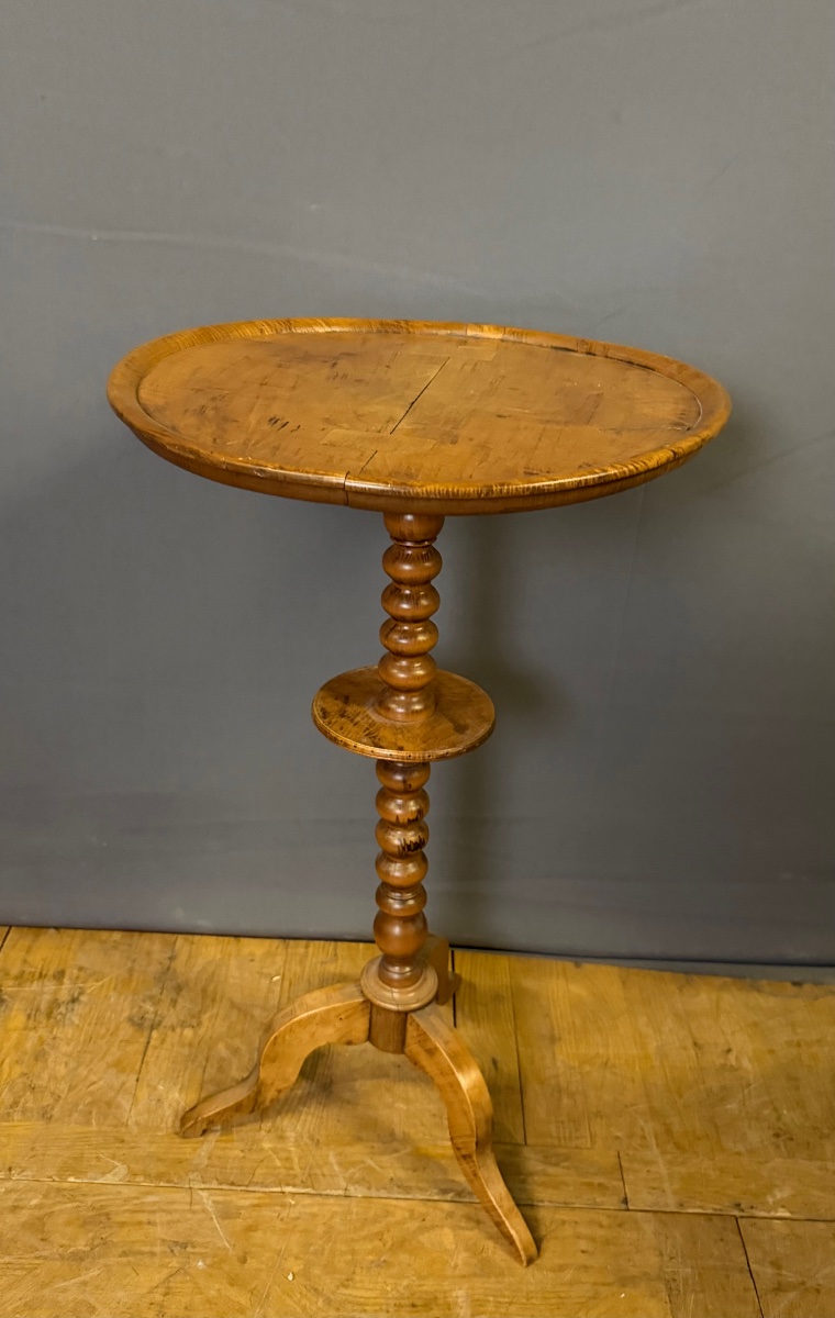 Gueridon tripode en merisier Louis Philippe-photo-4