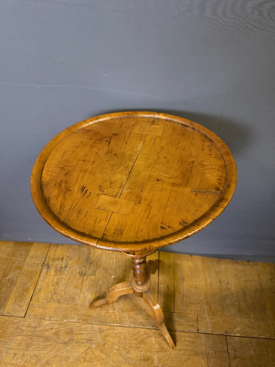 Gueridon tripode en merisier Louis Philippe-photo-1