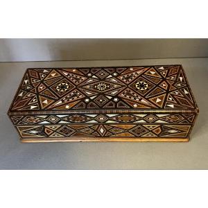 Coffret à Bijoux Syrien En Marqueterie Et Incrustation De Nacre