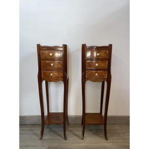 Paire de chevets de style Louis XV